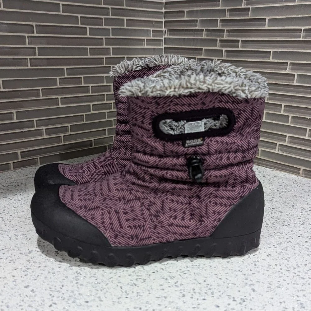 Bogs Kids B-moc puff Purple Dash Winter Boots Big Girls Size 4